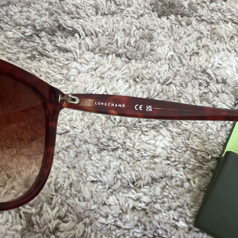 LONGCHAMP LO731S-640 Sunglasses Red HAVANA Authentic New 54-19-145 With Case - Picture 5 of 11